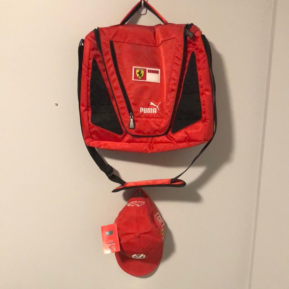 Puma Ferrari side bag/ hat
